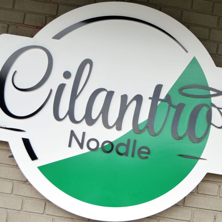 cilantro noodle exterior wall sign by phoenix signs