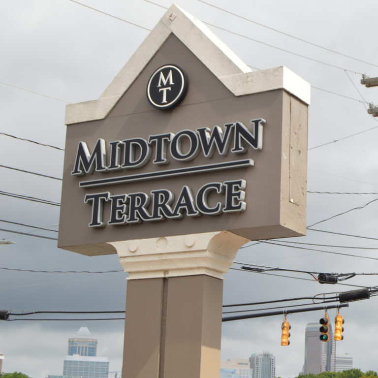 midtown terrace pole sign by phoenix signs